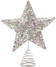 EUROLAMP ΚΟΡΥΦΗ ΔΕΝΤΡΟΥ ΜΕ ΑΣΗΜΙ ΝΗΜΑ ΚΑΙ ΙΡΙΔΙΖΟΝΤΑ ΑΣΤΕΡΑΚΙΑ 20X23CM 600-48094