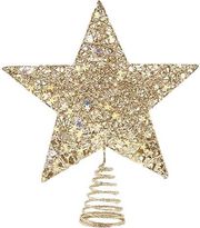 EUROLAMP ΚΟΡΥΦΗ ΔΕΝΤΡΟΥ ΜΕ ΧΡΥΣΟ ΝΗΜΑ ΚΑΙ ΙΡΙΔΙΖΟΝΤΑ ΑΣΤΕΡΑΚΙΑ 20X24.5CM 600-48151