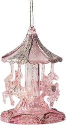 EUROLAMP ΚΑΡΟΥΖΕΛ ΑΚΡΥΛΙΚΟ ΜΕ ΡΟΖ GLITTER 7,5X10,8CM 600-44639