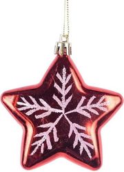 EUROLAMP ΑΣΤΕΡΑΚΙ ΚΟΚΚΙΝΟ ΣΕΤ 4ΤΜΧ 5CM 600-46522