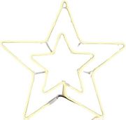 EUROLAMP ΑΣΤΕΡΙ ΔΙΠΛΟ 3M ΝΕΟΝ LED ΦΩΤΟΣΩΛΗΝΑΣ ΜΟΝΟΚΑΝΑΛΟΣ ΘΕΡΜΟ ΛΕΥΚΟ 56X58CM IP44 600-23032