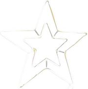 EUROLAMP ΑΣΤΕΡΙ ΔΙΠΛΟ 3M ΝΕΟΝ LED ΦΩΤΟΣΩΛΗΝΑΣ ΜΟΝΟΚΑΝΑΛΟΣ ΛΕΥΚΟ 56X58CM IP44 600-23002