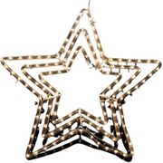 EUROLAMP ΑΣΤΕΡΙ ΤΡΙΠΛΟ 4.70M LED ΦΩΤΟΣΩΛΗΝΑΣ ΜΟΝΟΚΑΝΑΛΟΣ ΘΕΡΜΟ ΛΕΥΚO 60X60CM IP44 600-20006