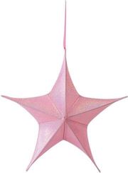 EUROLAMP ΑΣΤΕΡΙ ΥΦΑΣΜΑΤΙΝΟ ΡΟΖ ΙΡΙΔΙΖΟΝ 40CM 600-45796