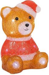 EUROLAMP ΑΚΡΥΛΙΚΟΣ ΑΡΚΟΥΔΟΣ 2XAA 20 ΛΕΥΚΑ + 5 ΛΕΥΚΑ FLASH LED 16X14X24CM IP20 600-40884