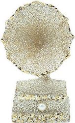 EUROLAMP ΑΚΡΥΛΙΚΟ ΣΤΟΛΙΔΙ ΓΡΑΜΜΟΦΩΝΟ ΣΑΜΠΑΝΙ GLITTER 5.3X5.3X10.6CM 600-47681