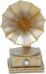 EUROLAMP ΑΚΡΥΛΙΚΟ ΣΤΟΛΙΔΙ ΓΡΑΜΜΟΦΩΝΟ ΧΡΥΣΟ ΜΑΤ 5.3X5.3X10.6CM 600-47679