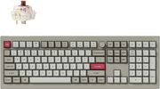 KEYCHRON V6 MAX RETRO (V6M-R3) QMK/VIA BT/2,4/WIRED CUSTOM MECHANICAL KEYBOARD BROWN SWITCH 100%