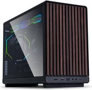 LIAN LI DAN CASE A3 WOOD - GLASS SIDE PANEL - M-ATX ALL MESH STEEL-FABRIC PC CASE FROM DANIEL HANSE