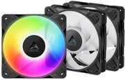 ARCTIC P12 PRO A-RGB - 3 PACK BLACK REVERSE - PWM 120MM CASE FAN VALUE PACK - MAX 3000 RPM