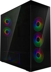 ARCTIC XTENDER (BLACK) BLACK WINDOW W/O GPU VERTICAL MOUNT - MID TOWER CASE W. A-RGB FANS