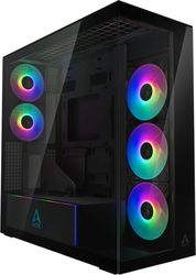 ARCTIC XTENDER (BLACK) MIRROW BLACK WINDOW WITH GPU VERTICAL MOUNT - MID TOWER CASE W. A-RGB FANS