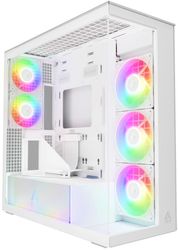 ARCTIC ARCTIC XTENDER (WHITE) TRANSPARENT WINDOW WITH GPU VERTICAL MOUNT - MID TOWER CASE W. A-RGB FANS