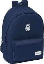 SAFTA SAFTA: REAL MADRID - LAPTOP DOUBLE BACKPACK (40CM) NAVY BLUE + USB