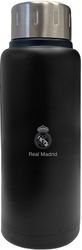 SAFTA SAFTA: REAL MADRID - PREMIUM STAINLESS STEEL THERMO BOTTLE (500ML) BLACK