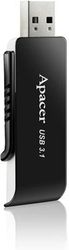 APACER USB STICK APACER AH350 64GB USB 3.1 GEN1 ΜΑΥΡΟ