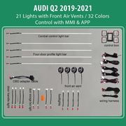 DIQ AMBIENT AUDI Q2 MOD. 2017> (DIGITAL IQ AMBIENT LIGHT FOR AUDI Q2 MOD. 2017-2025 WITH 21 LIGHTS)