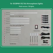DIQ AMB. BMW X5-X6 F15-F16 DIQ AMB. LIGHT BMW X5 F15 / X6 F16 MOD 2014-2018 18 LIGHTS, 11 COLOURS