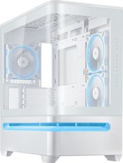 ASUS PRIME AP202 ARGB MATX CASE + 3 ARGB FANS - WHITE