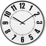 HAMA ''FORMENTERA'' WALL CLOCK, ? 35 CM, NO TICKING, BLACK/WHITE