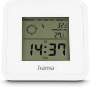 HAMA ''BORNEO'' THERMOMETER AND HYGROMETER, DIGITAL, FOR INDOORS, WHITE