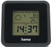 HAMA HAMA ''BORNEO'' THERMOMETER AND HYGROMETER, DIGITAL, FOR INDOORS, BLACK