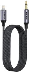 AUDIO AUX CABLE FONENG BM31 METAL LIGHTNING TO 3.5MM 1M BLACK