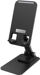 UNIVERSAL DESKTOP FOLDABLE HOLDER FONENG CP125 METAL 360° FOR TABLETS &amp; SMARTPHONES BLACK