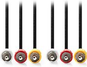 NEDIS CVGL24300BK20 COMPOSITE VIDEO CABLE 3XRCA MALE - 3XRCA MALE 2.00M BLACK