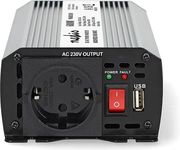 NEDIS PIM60012FGY POWER INVERTER MODIFIED SINE WAVE INPUT: 12 VDC OUTPUT: 1200W 600W SILVER