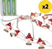 EUROLAMP ΣΕΙΡΑ 20 Θ. ΛΕΥΚΑ LED ΜΑΝΙΤΑΡΙΑ 3ΧΑΑ TIMER 1.90Μ ΙP20 600-03344 ΣΕΤ 2 ΤΜΧ