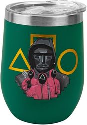 CINEREPLICAS TV SERIES NETFLIX SQUID GAME SQUID GAME GUARDS STAINLESS TRAVEL MUG