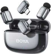 BOYA MINI 2 LIGHTNING &amp; TYPE-C -SPACE GREY, 2,4GHZ 2MIC WIRELESS AI-ANC MIC W. CHARGING BOX