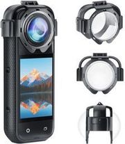 FOR INSTA360 X5 PULUZ SNAP-ON OPTICAL TEMPERED GLASS LENS GUARD PROTECTIVE COVER (TRANSPARENT)