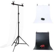 PHOTO STUDIO BACKGROUND SUPPORT PULUZ 70X200CM + BACKDROPS 2 PCS DCA0976
