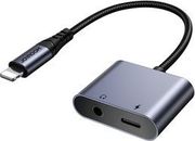 2-IN-1 AUDIO ADAPTER JOYROOM SY-L01 LIGHTNING TO 3.5MM + LIGHTNING (BLACK)