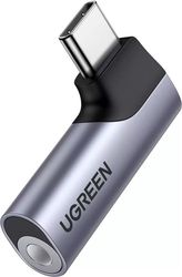 TYPE-C TO 3.5MM AUDIO ADAPTER UGREEN CM460 (20194) ANGLED GREY