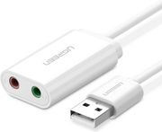 UGREEN US205 EXTERNAL SOUND CARD 2X JACK 3.5MM WHITE