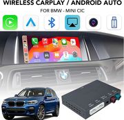 DIQ BM 006W CPAA WIRELESS C.PLAY AN.AUTO BOX FOR BMW MINI CIC SYSTEM WITH 2 CAMERAS FRONT REAR