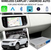 DIQ LR 715F CPA WLS C.PLAY AN.AUTO BOX W 2 CAM IN JAGUAR LAND ROVER 16-19 W BOSCH 8'' SCREEN