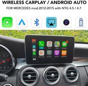 DIQ BZ 242 CPAA WIRELESS C.PLAY AN.AUTO BOX FOR MERCEDES MOD 2012-2015 WITH NTG 4.5/4.7 2 CAMERAS