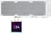 LIAN LI HYDROSHIFT II LCD-S 360N WHITE - FANLESS AIO CPU COOLER - 3.4'' SCREEN - 1851/1700, AM5/AM4