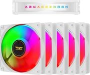 ARMAGGEDDON PC COOLING FAN 12CM CHROMA RGB KIT 3000 (5 PACK) WHITE CHR-KIT3000W