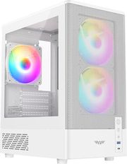 ARMAGG. MICRO ATX CASE WITH 3X ARGB FANS &amp; TYPEC DEEPFREEZE DUPLEX 2 ARGB-C W DF-DUPLEX2-C-ARGB-W