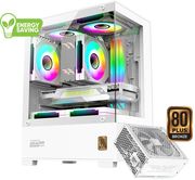 ARMAGGEDDON PC CASE WITH PSU AQIARON NEMO WHITE AQUARON-NEMO-W