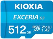 KIOXIA MICRO SD EXCERIA GEN3 512GB UHS I U3 V30 WITH ADAPTER LMEX3L512GG2