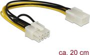 DELOCK 6-PIN PCIE - 8-PIN PCIE CABLE 0.2M ΠΟΛΥΧΡΩΜΟ 83775