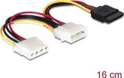 DELOCK 15-PIN SATA - 4-PIN MOLEX CABLE 0.16M ΠΟΛΥΧΡΩΜΟ 60103