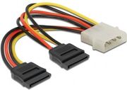 DELOCK 4-PIN MOLEX - 15-PIN SATA CABLE 0.112M ΠΟΛΥΧΡΩΜΟ 60102