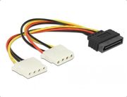 DELOCK 15-PIN SATA - 4-PIN MOLEX CABLE 0.2M ΠΟΛΥΧΡΩΜΟ 65159